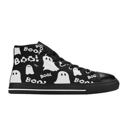 MEN'S Boo Halloween Ghosts Men’S High Top Canvas Grunge Shoes