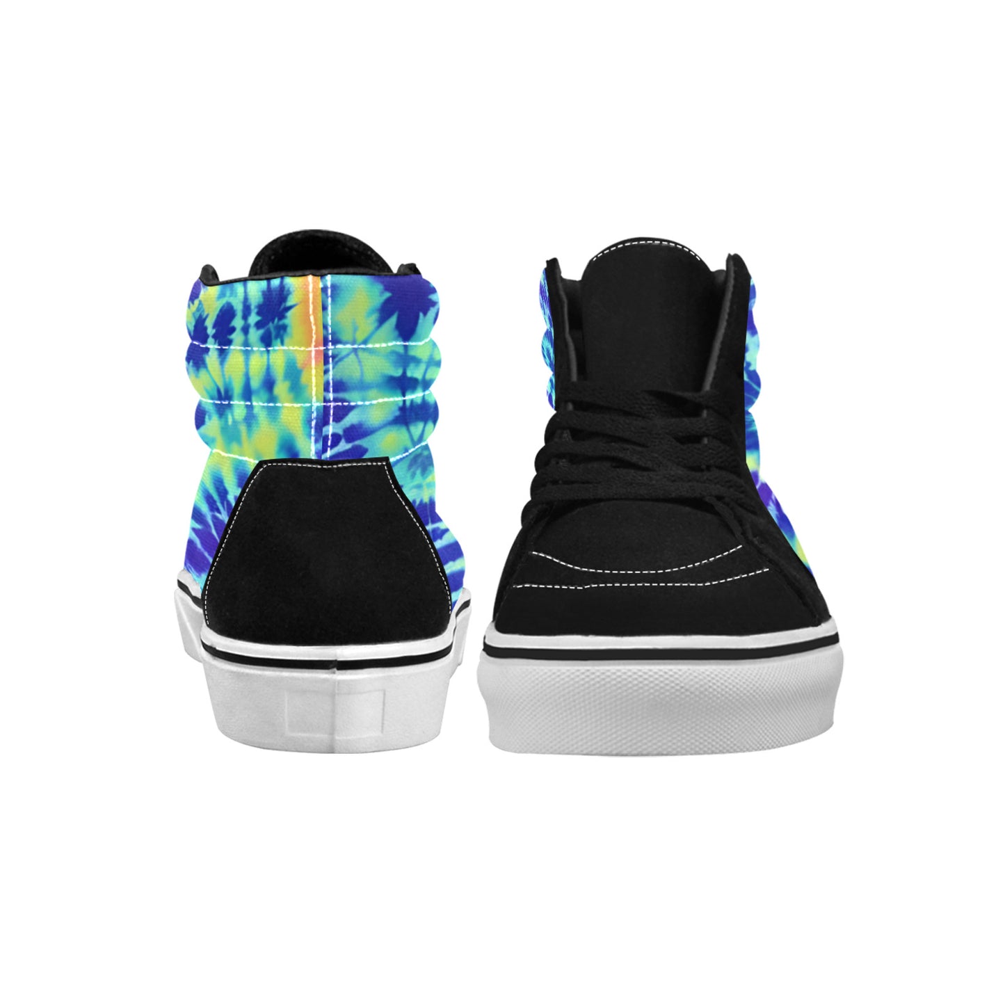 WOMEN'S Tie Dye 3 High Top Skateboarding Neon Fantasy Sneakers