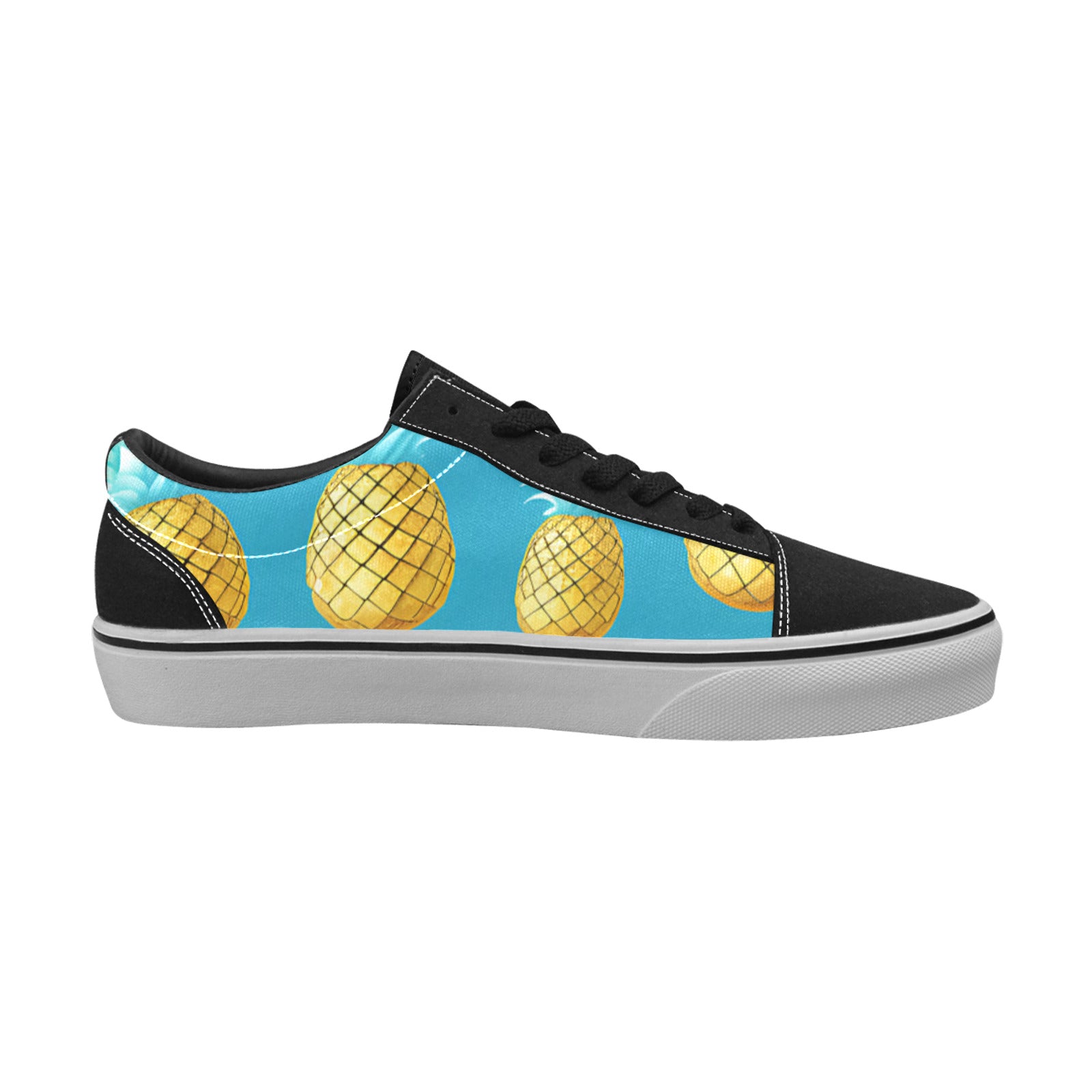 WOMEN'S Cool Pineapples Low Top Skateboarding Vivid Sneakers