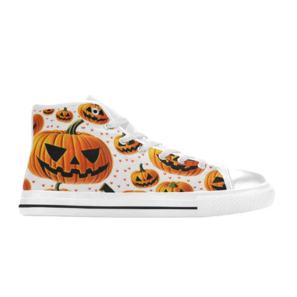WOMEN'S Halloween Art 3 High Top Canvas Neon Fantasy Custom Sneakers
