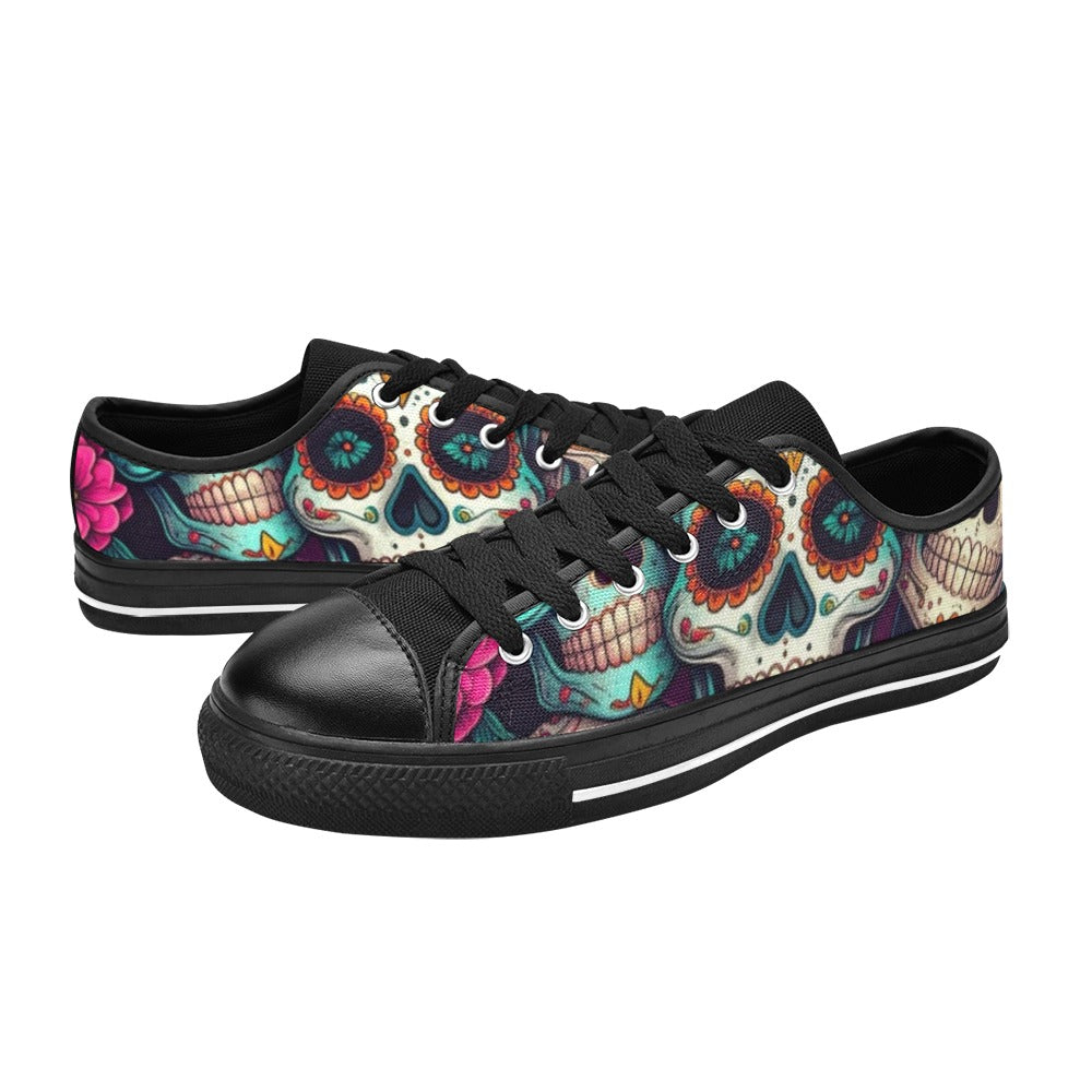 KIDS' Dia De Los Muertos Low Top Canvas Dreamcore Sneakers