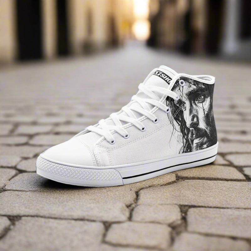Jesus Saves Unisex High Top Canvas Shoes - Freaky Shoes®