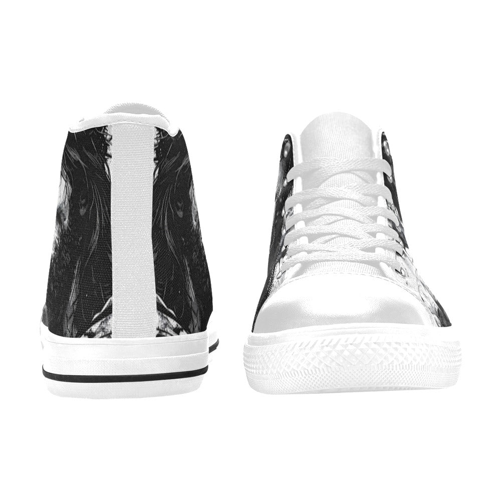 WOMEN'S Jesus_Ht_14 High Top Canvas Vibrant Chaos Custom Sneakers