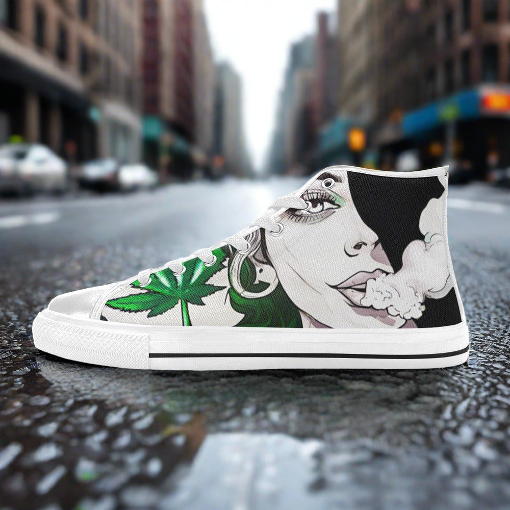 Phoenix Pink Cream Unique WOMEN Bold Art - Freaky Shoes | Custom Art Sneakers
