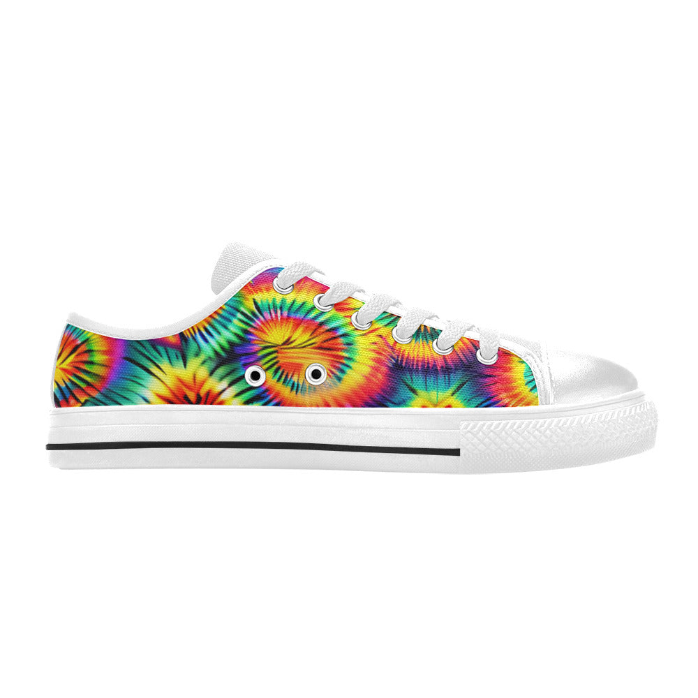MEN'S Rainbow Tie Dye Canvas Wallpaper Art Sneakers