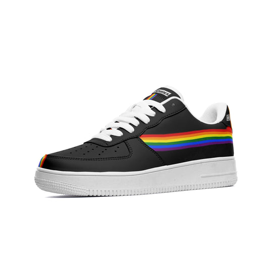 Pride Flag LGBT Unisex Low Top Leather Sneakers