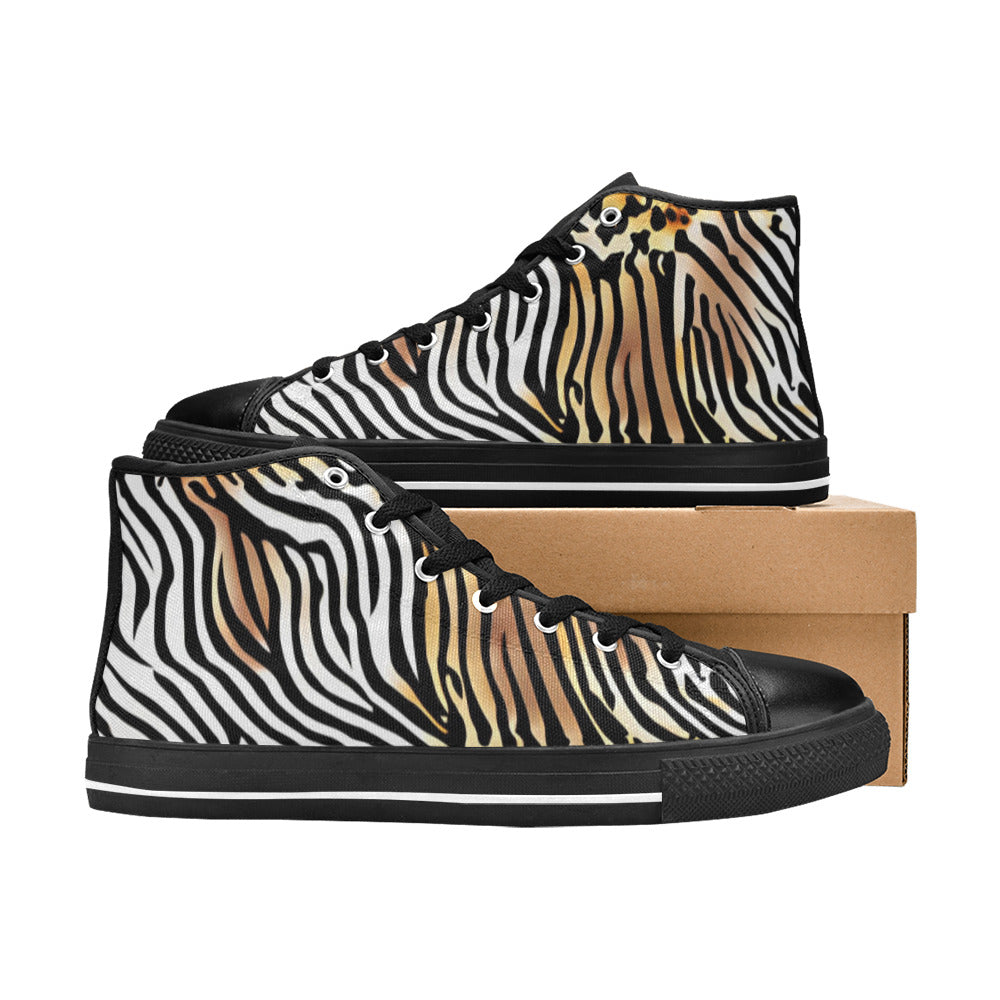 WOMEN'S Animal Print Art High Top Canvas Aesthetic Custom Sneakers