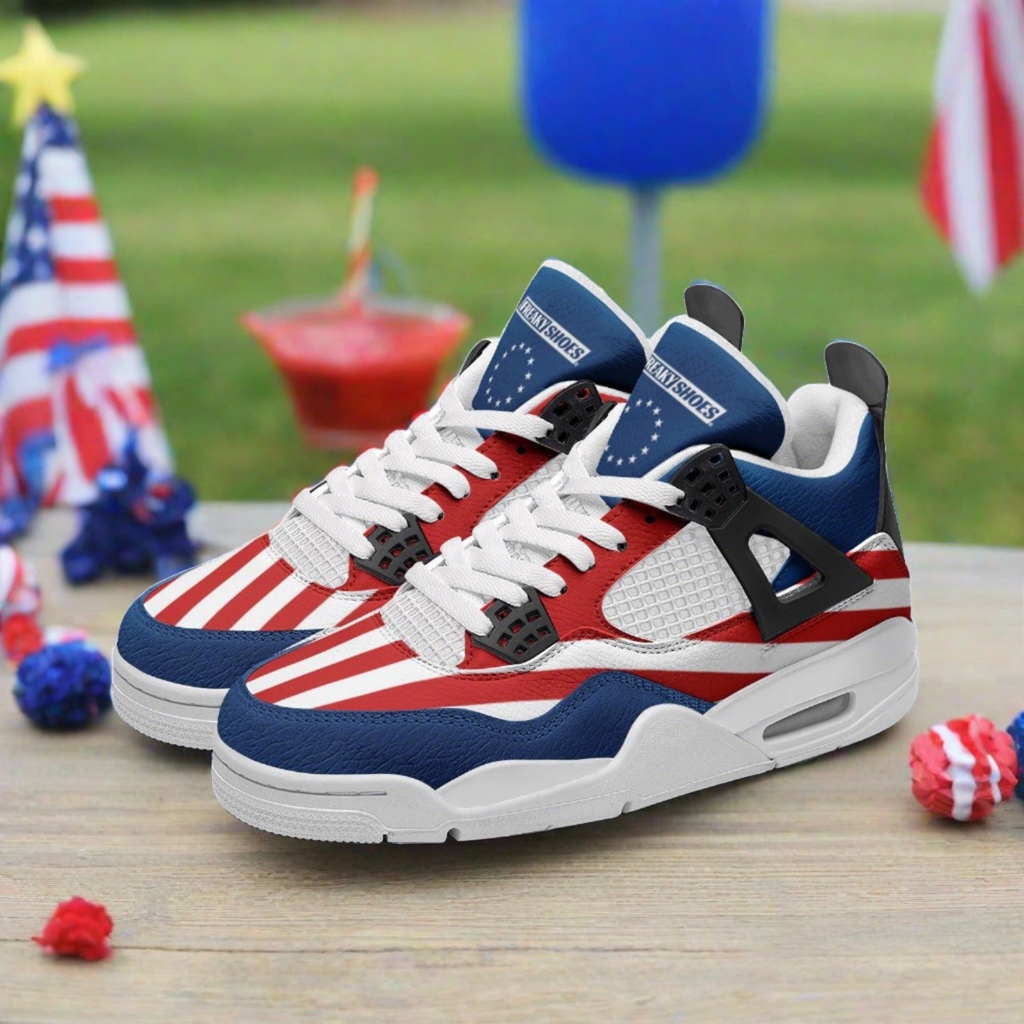Phoenix Crimson Black Custom Bold Art - Freaky Shoes | Custom Art Sneakers