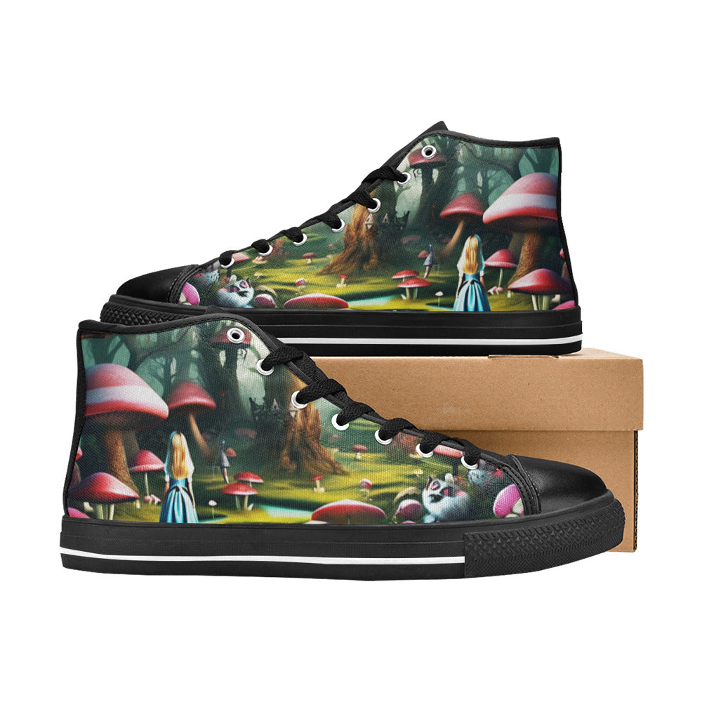 WOMEN'S Creepy Art High Top Canvas Vivid Shoes