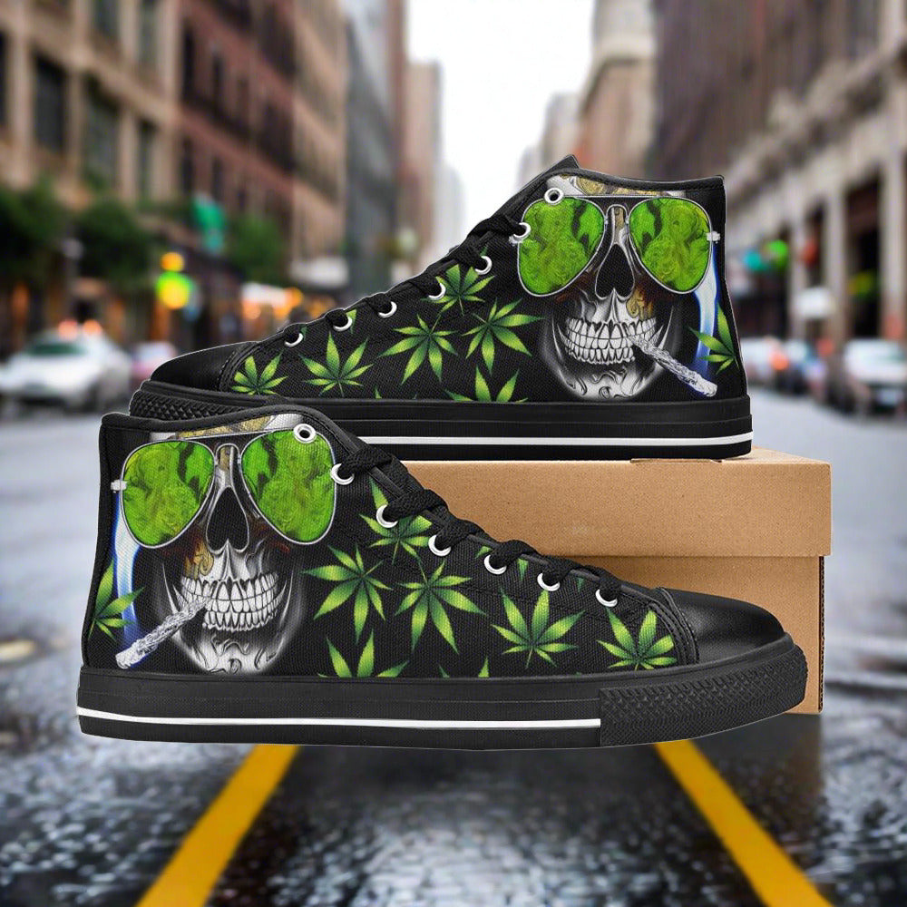 Koi Orange Black Unique WOMEN Bold Art - Freaky Shoes | Custom Art Sneakers