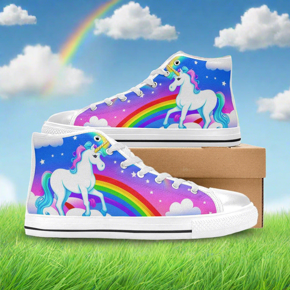 Aurora Borealis Vivid Multicolor Wearable MEN Bold Art - Freaky Shoes | Custom Art Sneakers