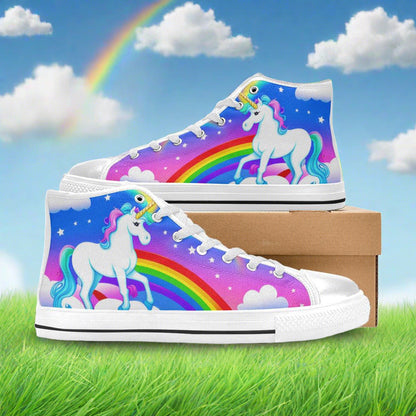Aurora Borealis Vivid Multicolor Wearable MEN Bold Art - Freaky Shoes | Custom Art Sneakers
