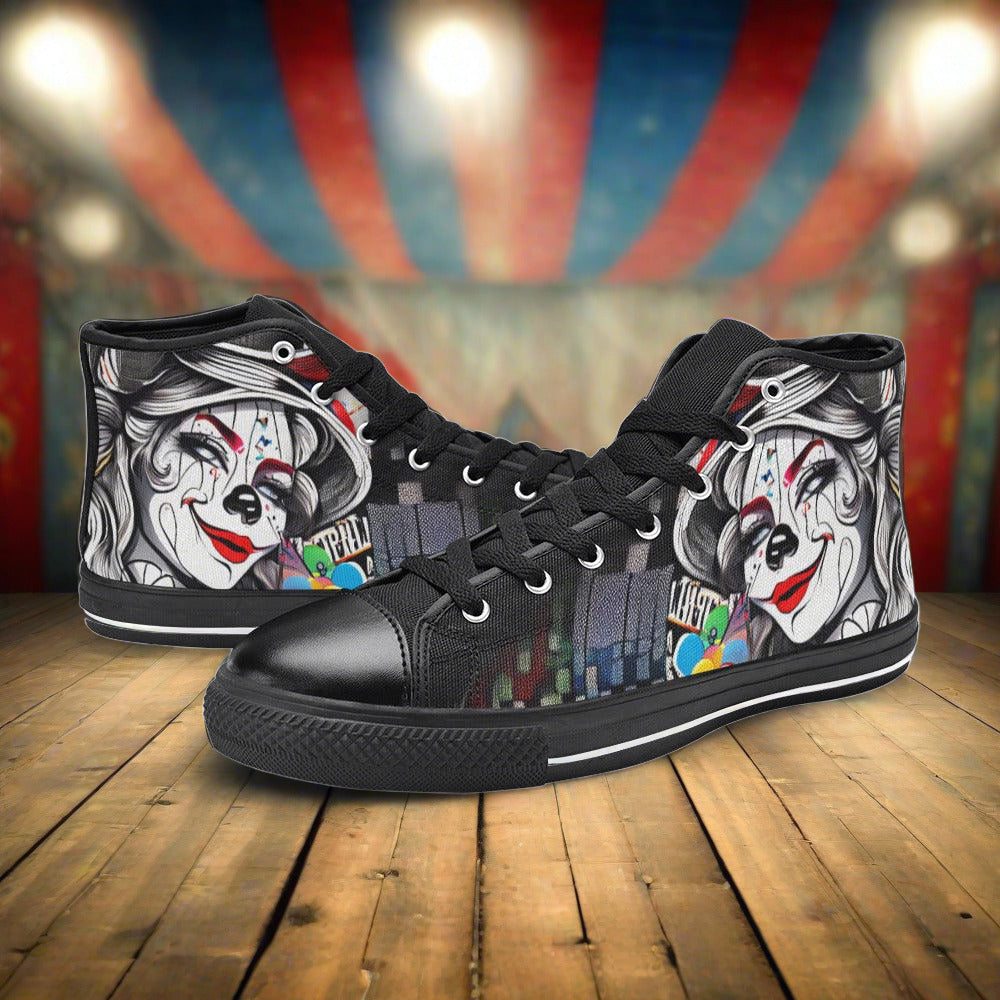 Wolf Blue Gold Unique Bold Art - Freaky Shoes