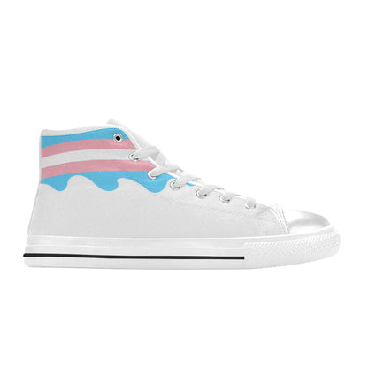 MEN'S Cc Pride Lgbt Transgender High Top Canvas Grunge Custom Shoes