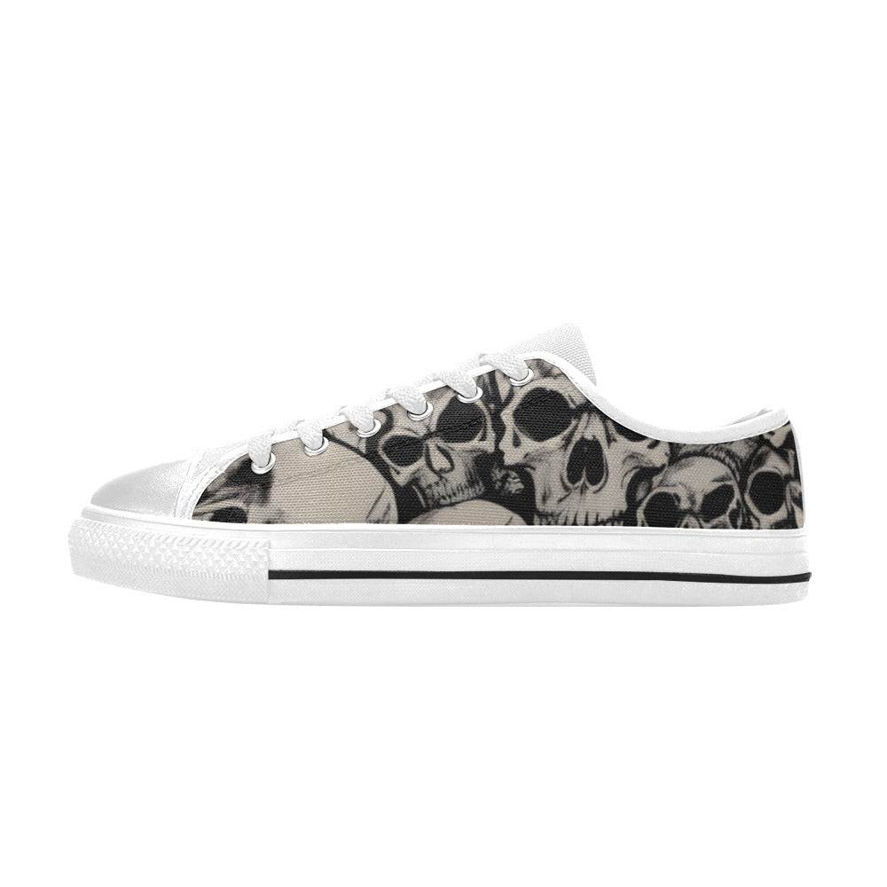 MEN'S Cc Retro Skulls Art Canvas Dark Academia Custom Shoes