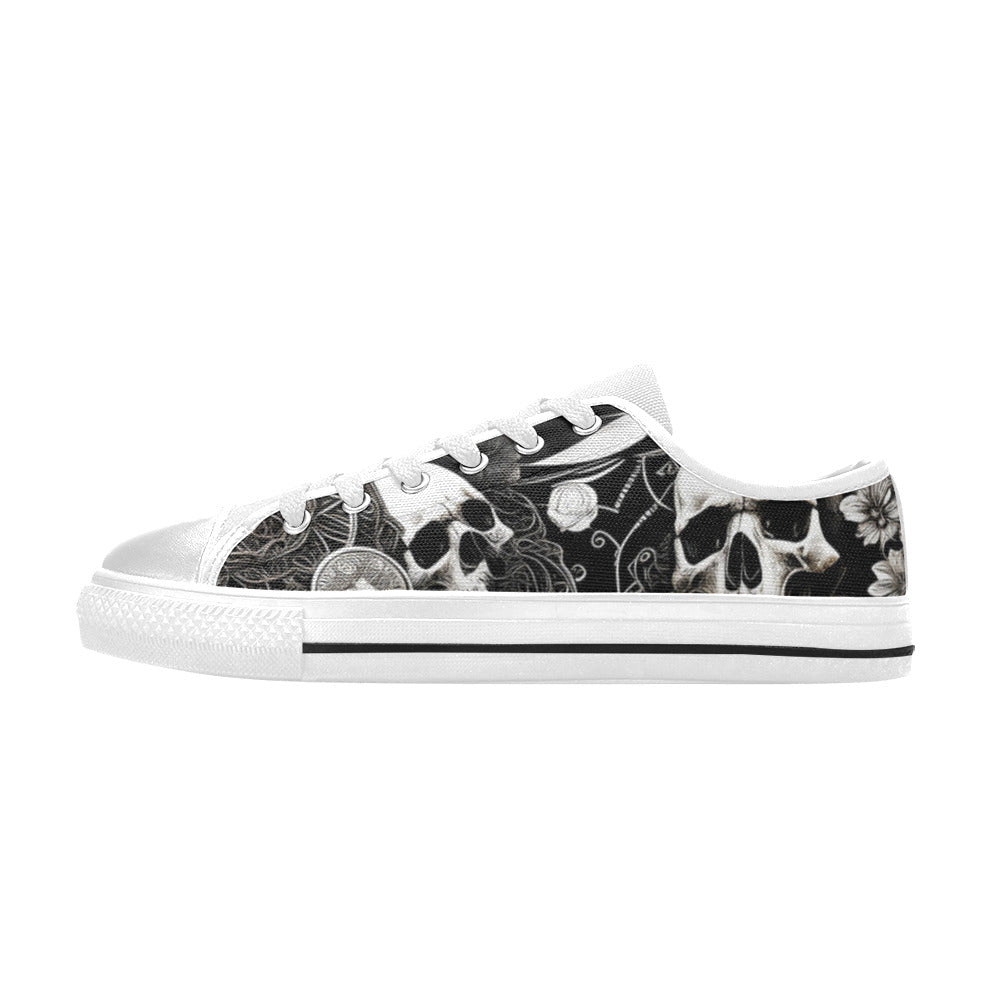 MEN'S Skulls Love Canvas Neon Fantasy Custom Sneakers