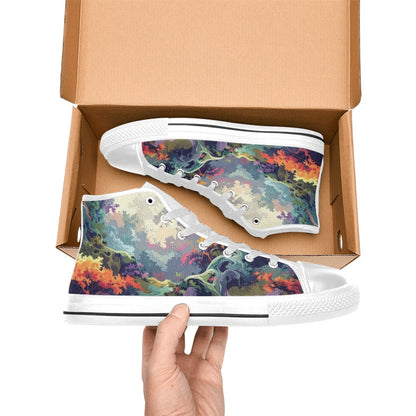 Camo Design 1 Women's High Top Canvas Shoes
