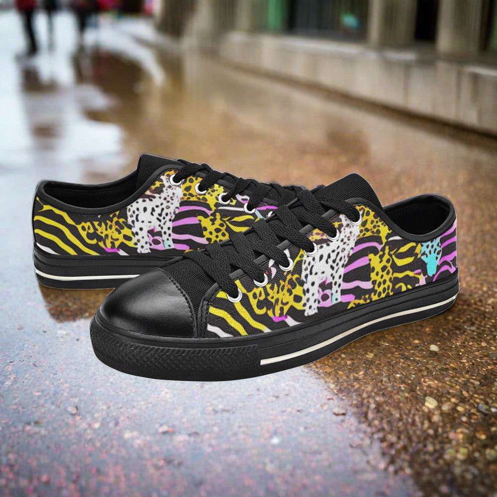 Jellyfish Silver Blue Artistic WOMEN Bold Art - Freaky Shoes | Custom Art Sneakers