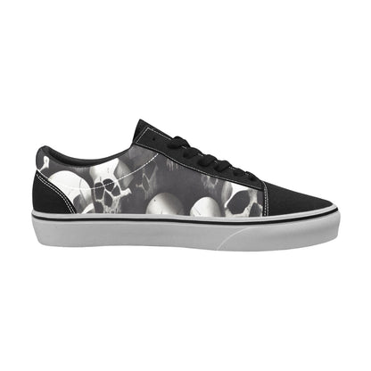 WOMEN'S Skulls One Color Print Low Top Skateboarding Dreamcore Custom Shoes