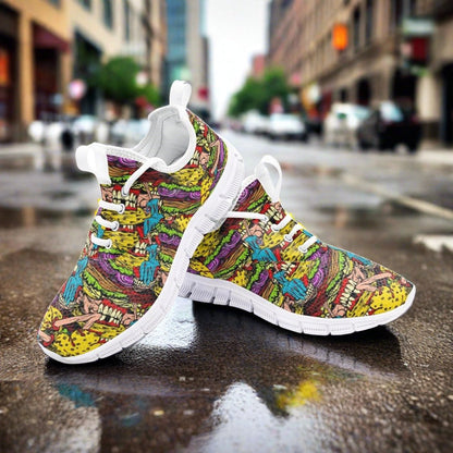 Celtic White Gold Custom Bold Art - Freaky Shoes | Custom Art Sneakers