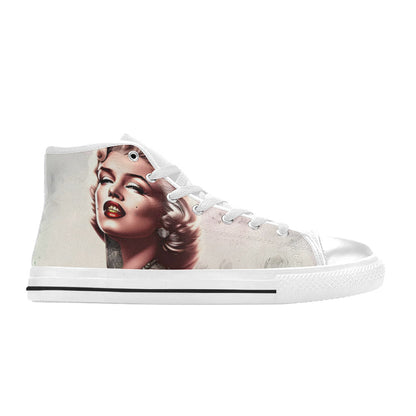 MEN'S Cc Retro Model Men’S High Top Canvas Wallpaper Art Custom Shoes