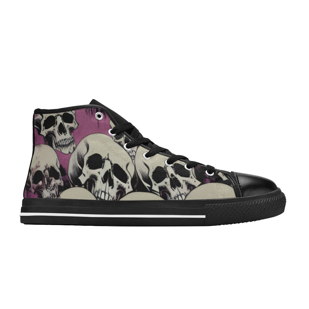 WOMEN'S Cc Skulls Retro High Top Canvas Vivid Shoes