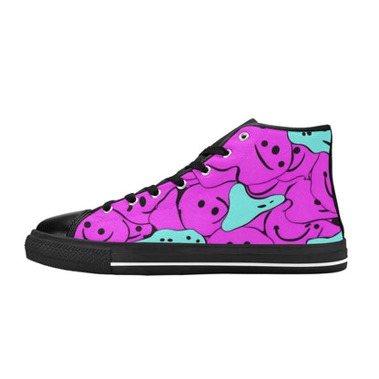 WOMEN'S Melting Faces 2 High Top Canvas Y2K Sneakers