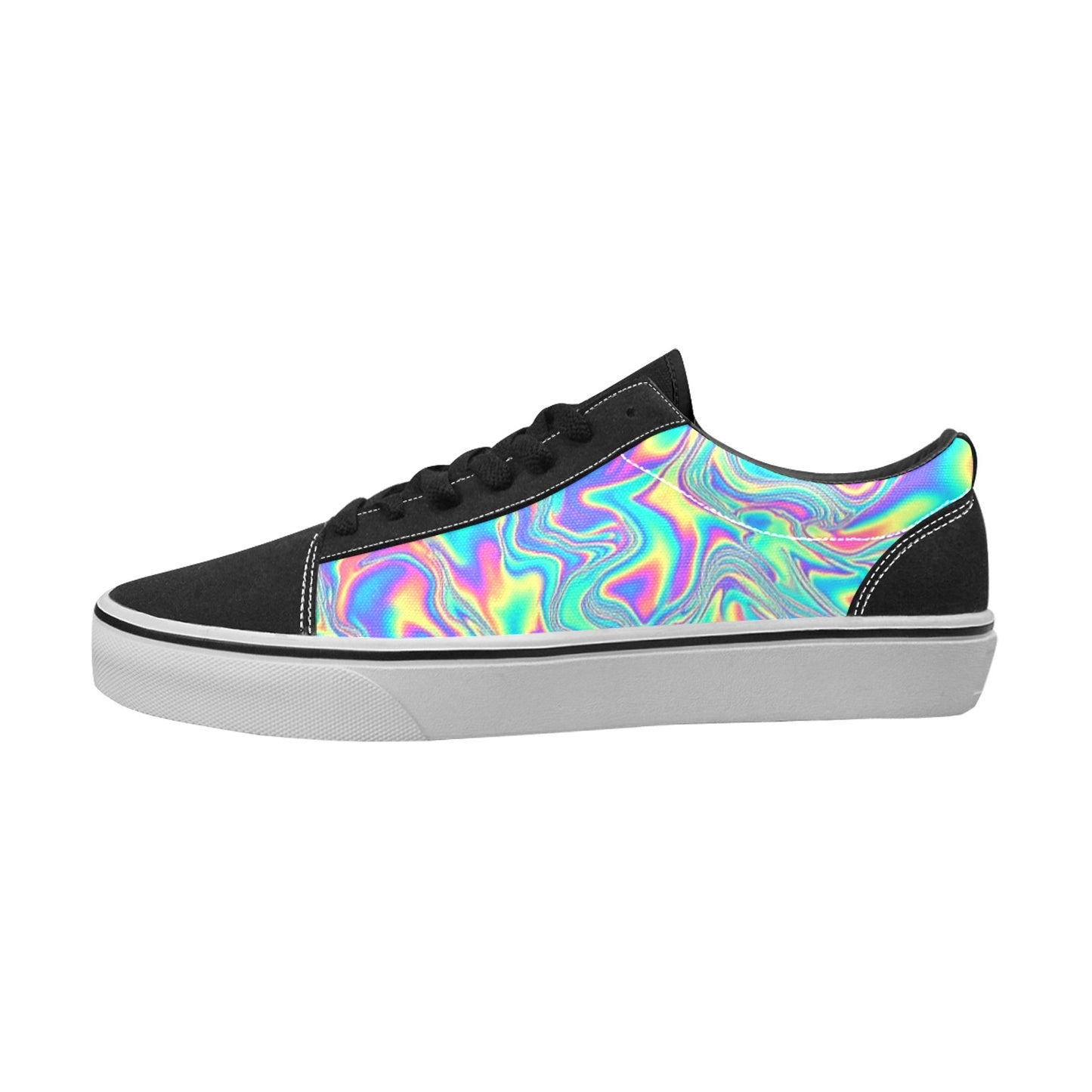 WOMEN'S Holographic Tribal Blaze 4 Low Top Skateboarding Vivid Custom Sneakers
