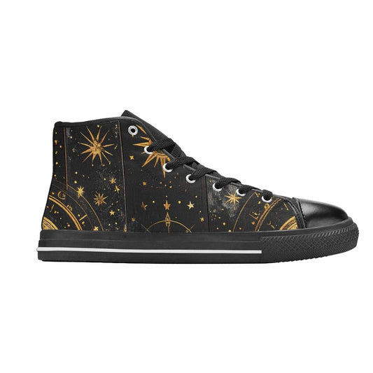 WOMEN'S Zodiac Constellation Star High Top Canvas Cottagecore Custom Sneakers