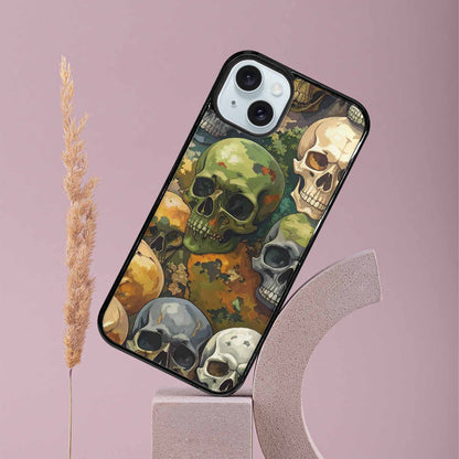 iPhone 15 Plus Case — Skulls Camoskulls Pattern Hu Bti, Unique Phone Case Design
