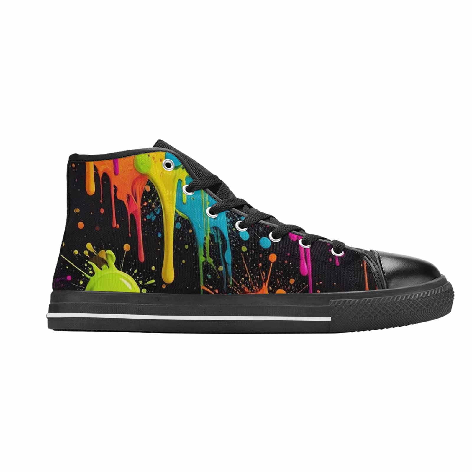 WOMEN'S Paint Splatter High Top Canvas Aesthetic Sneakers