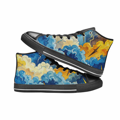 WOMEN'S Lightning Bolt High Top Canvas Cottagecore Shoes