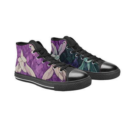 MEN'S Genderqueer Flag Color High Top Canvas Vibrant Chaos Custom Sneakers