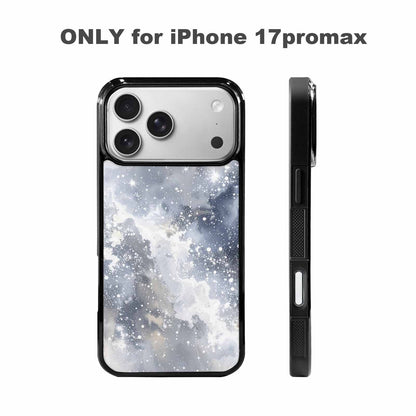 iPhone 17 Pro Max Case — Galaxy Art Silver White Galaxy Space, Personalized Phone Case