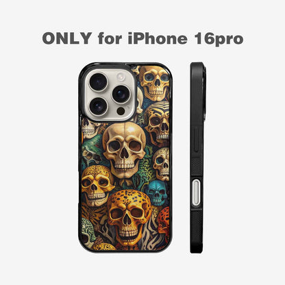 iPhone 16 Pro Case — Skulls Animal Printskulls Patt Ekj, Custom Print Case Cover