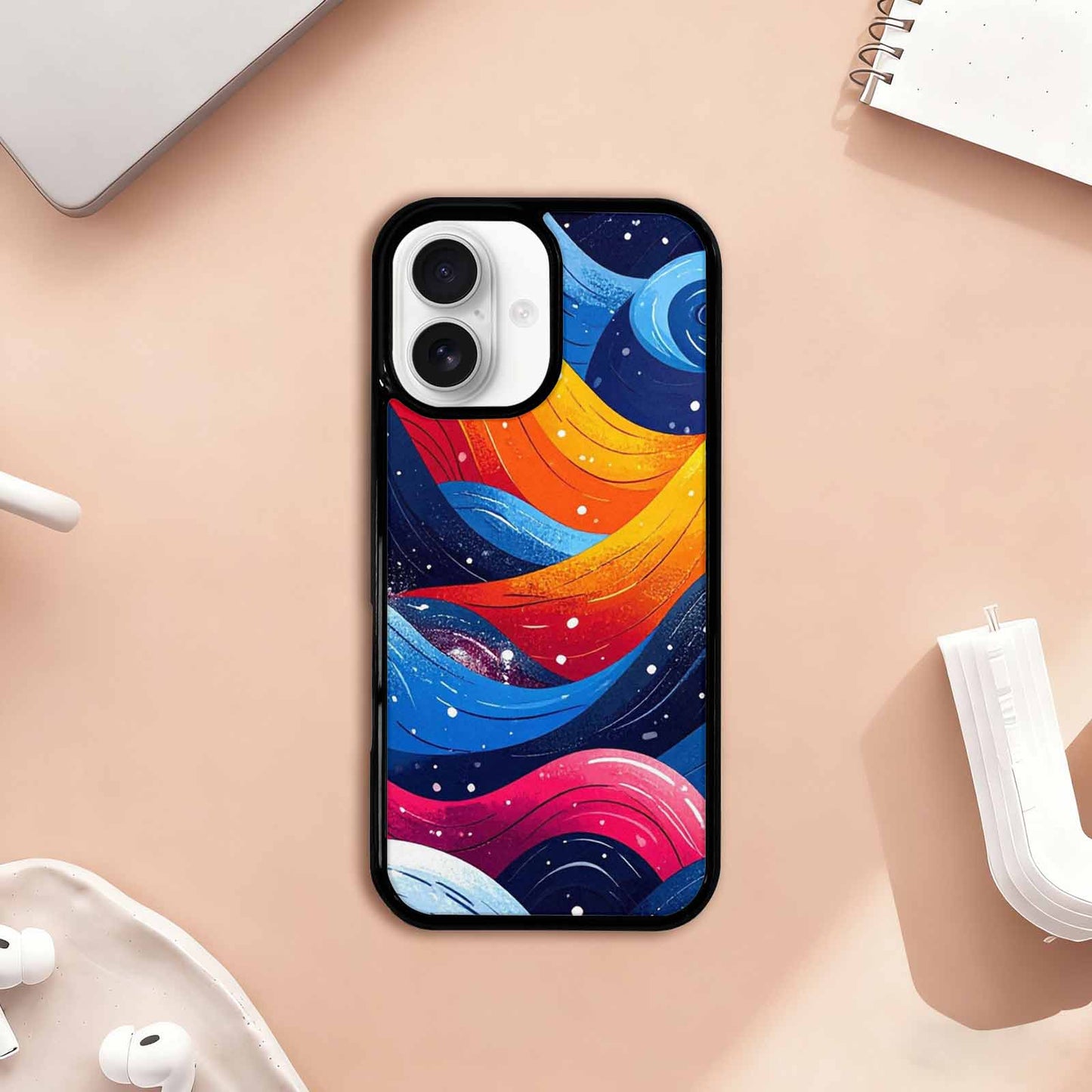 iPhone 17 Case — Glossy Winter Wave Cartoon Cute, Custom Art Phone Cover