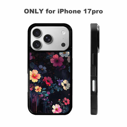 iPhone 17 Pro Case — Shadowy Glitch Floral Pattern Hundreds Floral, Original Design Phone Case