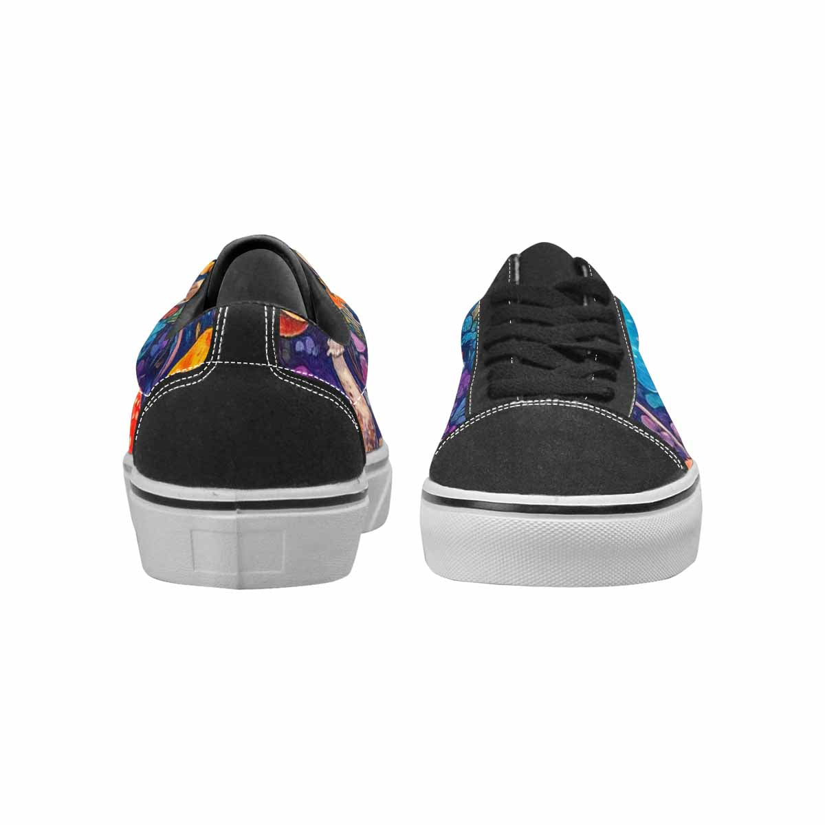 WOMEN'S Mushrooms (general) Lace-Up Canvas Kaleidoscope Custom Sneakers