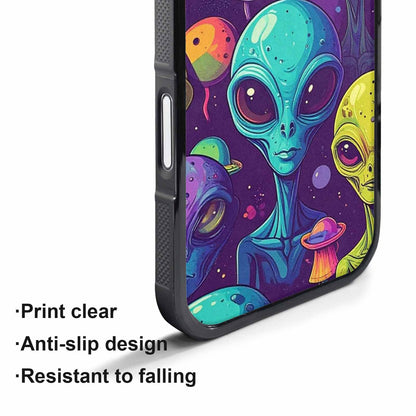 iPhone 17 Air Case — Alien Ufo Cartoon Art Alien Scifi, Custom Made Phone Cover