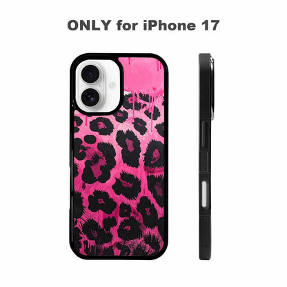 iPhone 17 Case — Black &amp; Pink Ink Animal Print, Custom Phone Case