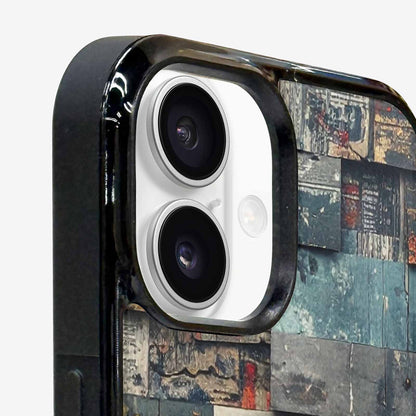 iPhone 16 Case — Distressed Grunge Texture Pattern Hundreds Of, Custom Print Case Cover