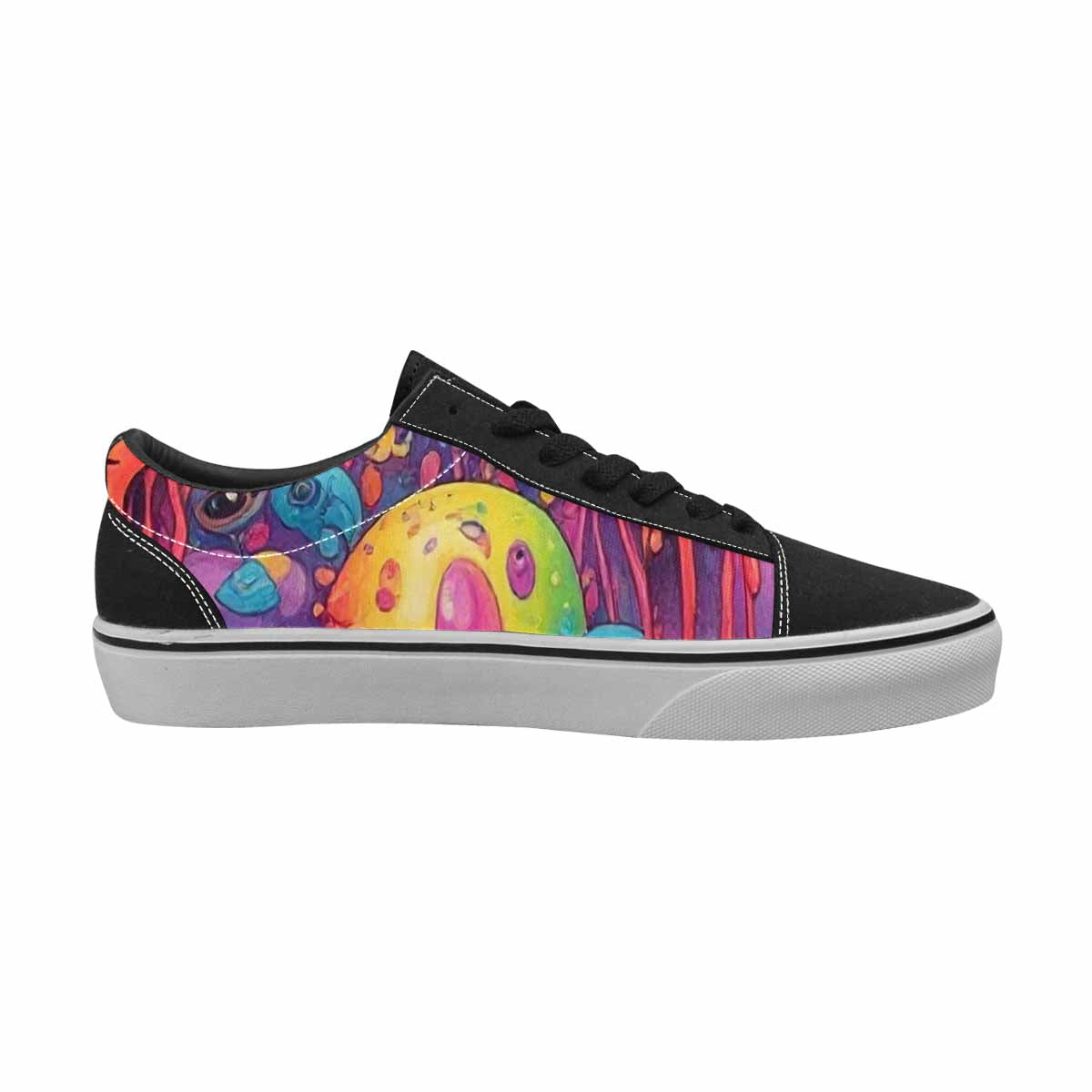 WOMEN'S Aliens  Tie Dye Lace-Up Canvas Cottagecore Custom Sneakers