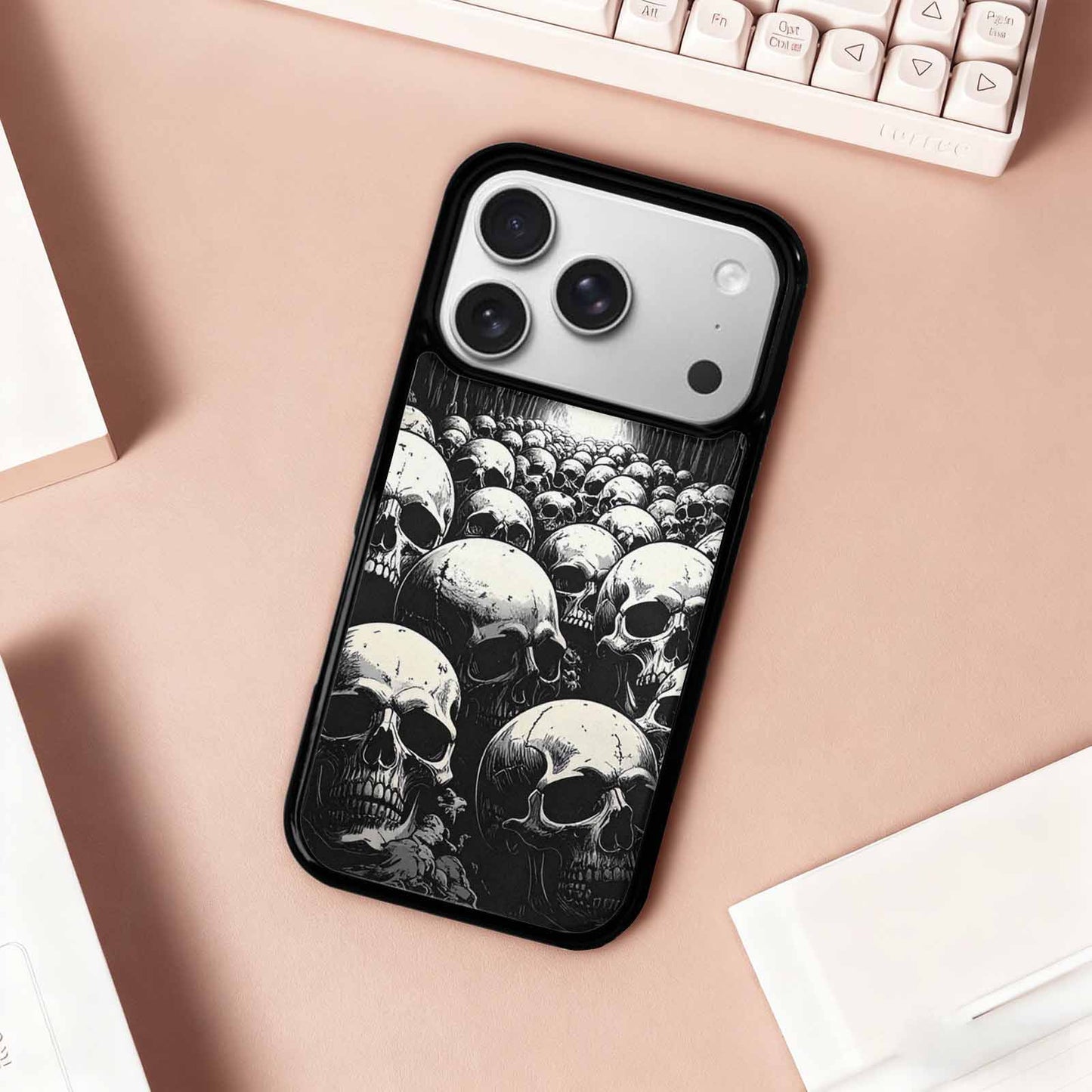 iPhone 17 Pro Case — Skull Dark Art Gothic Print Gothic, Unique Phone Case Design