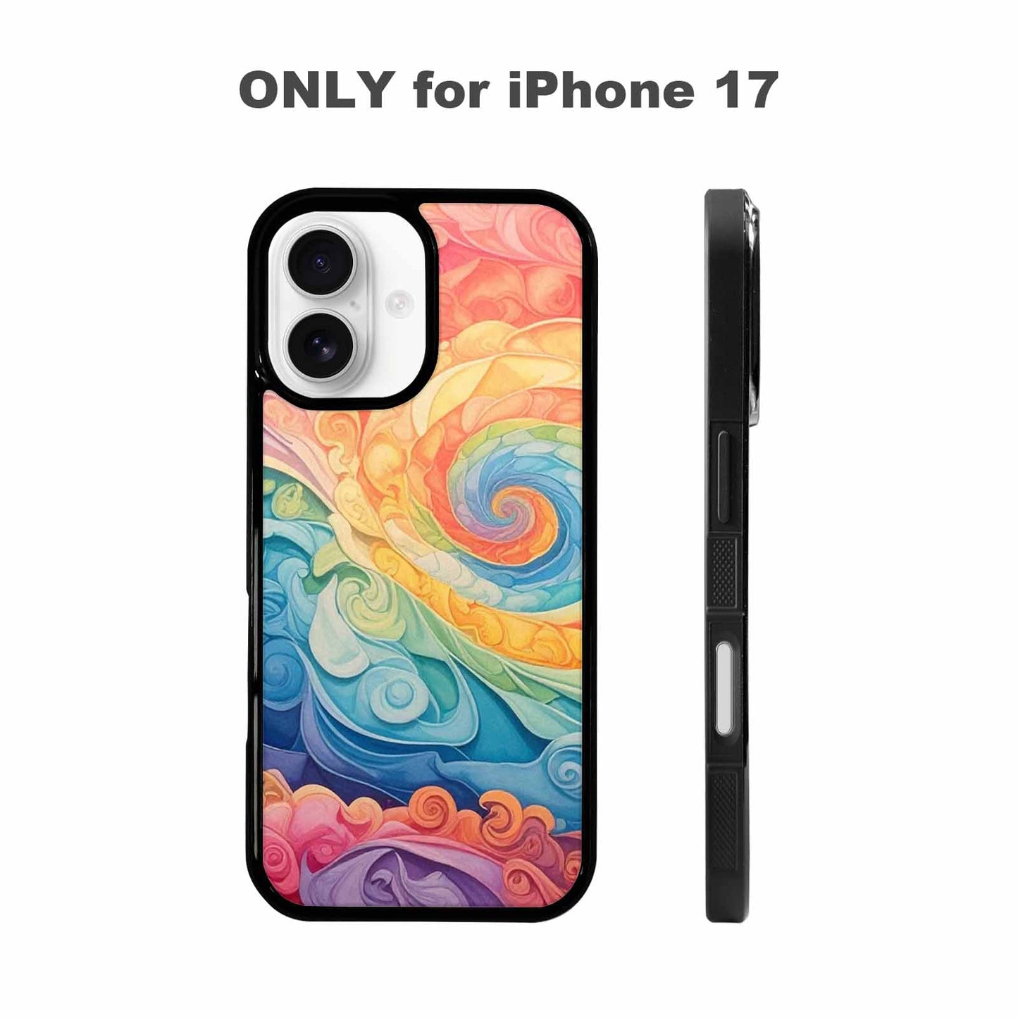 iPhone 17 Case — Tie Dye Swirls Tie Dye Tie, Custom Printed Phone Case