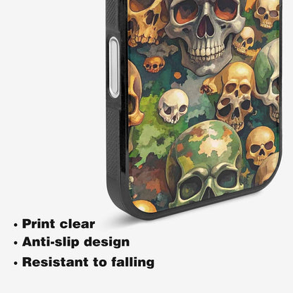 iPhone 16 Plus Case — Skulls Camoskulls Pattern Hu Avd, Custom Made Phone Cover