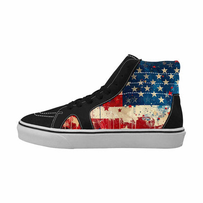 MEN'S Patriotic Stars Stripes High Top Canvas Y2K Custom Shoes