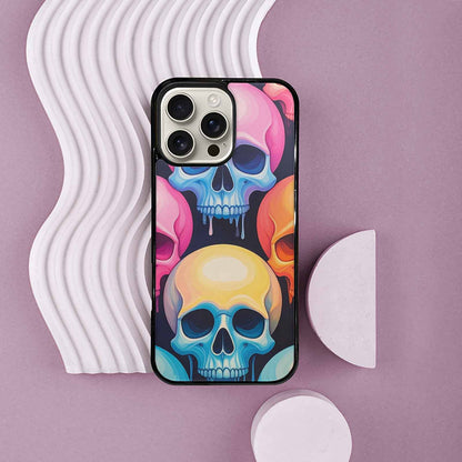 iPhone 16 Pro Max Case — Dripping Candy Skulls, Original Design Phone Case