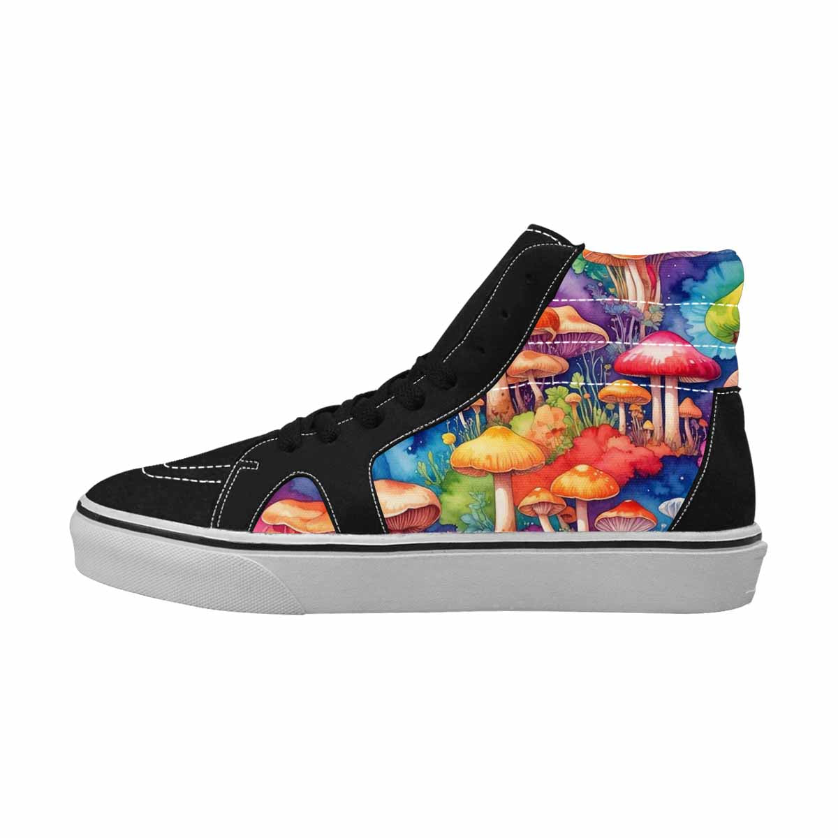 MEN'S Mushrooms  Tie Dye High Top Canvas Dark Academia Sneakers
