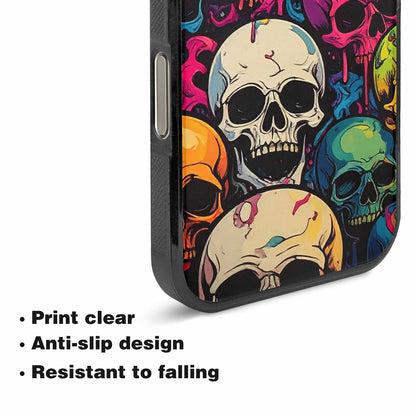 iPhone 16 Pro Max Case — 1000s Of Skulls Digital Camo Drip, Unique Phone Case Design