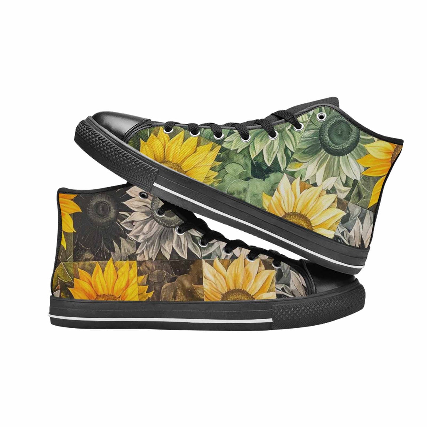 MEN'S Blend Melt Them High Top Canvas Wallpaper Art Custom Shoes